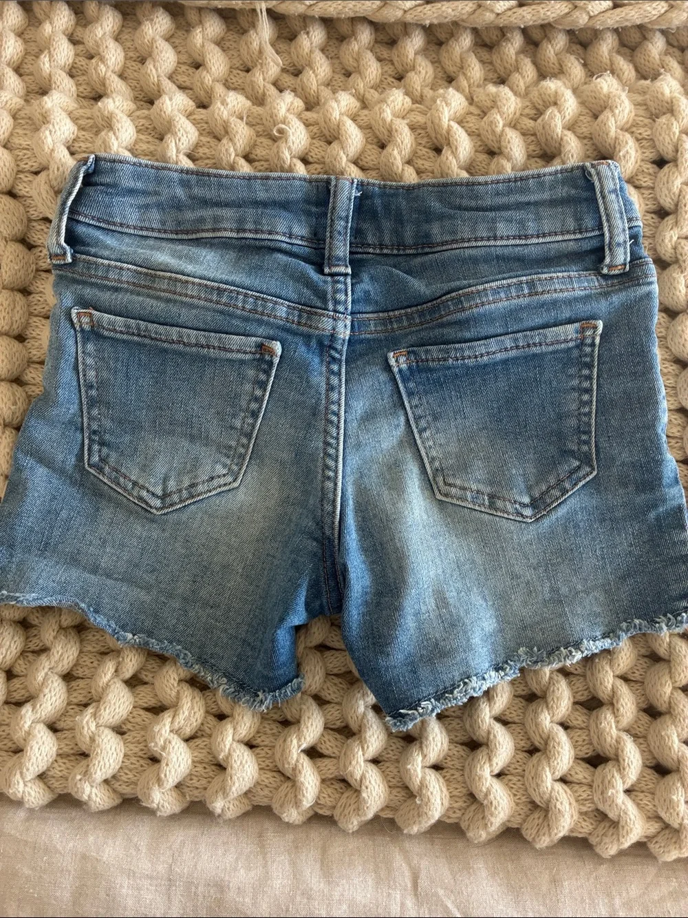 GAP Girls' Faded Blue Cutoff Denim Shorts